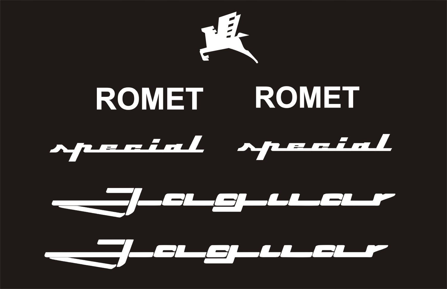JAGUAR SPECIAL ROMET naklejki 146-2R RÓŻNE KOLORY