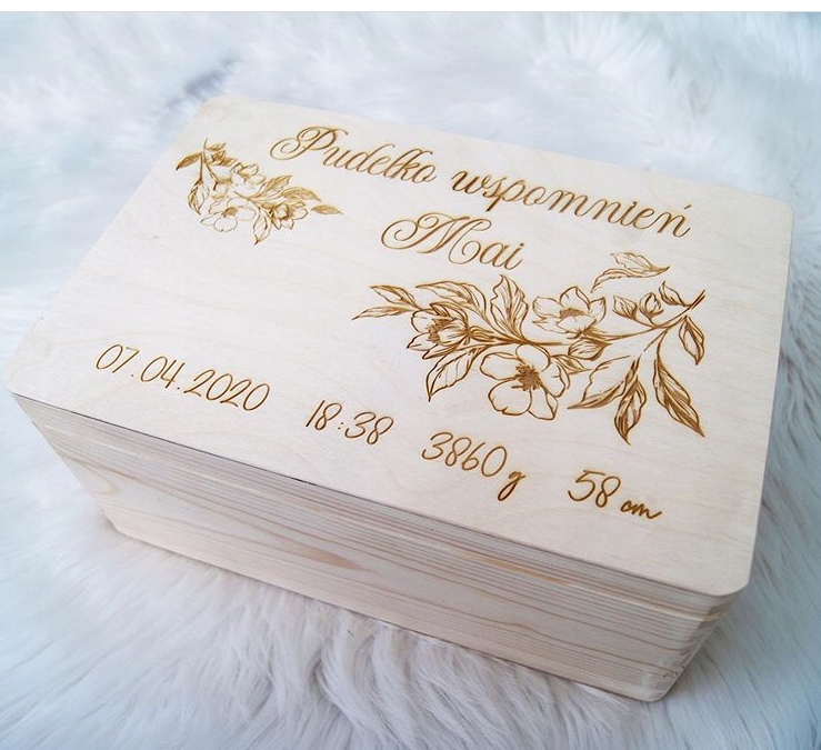 Pudełko wspomnień DREWNIANE METRYCZKA Kod producenta PUD2