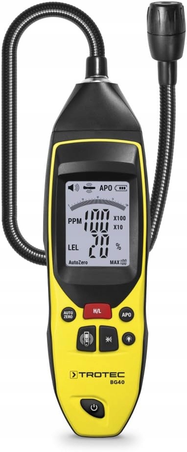 Prenosný Detektor zemného plynu metánu propánu Trotec BG40