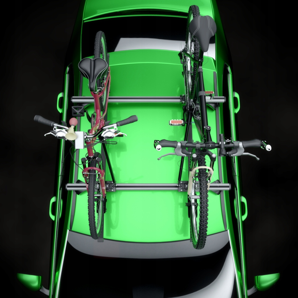 2x BAGAŻNIK DACHOWY NA ROWER - UCHWYT ROWEROWY STALOWY NA DACH - AMOS Waga produktu 3.3 kg