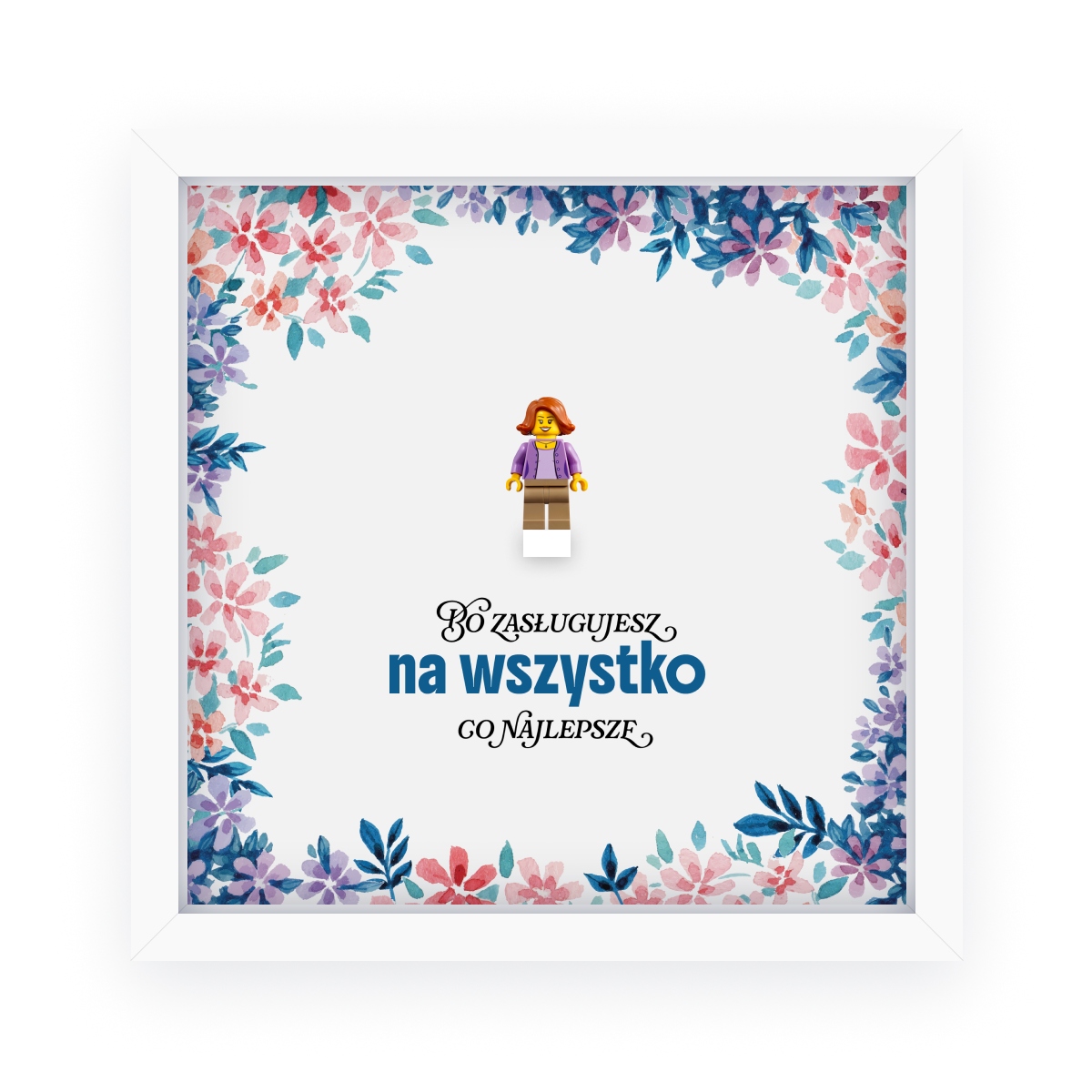 Rámeček S Minifigurkou Lego „nejlepší“ – Valentýn, Den Žen, Narozeniny