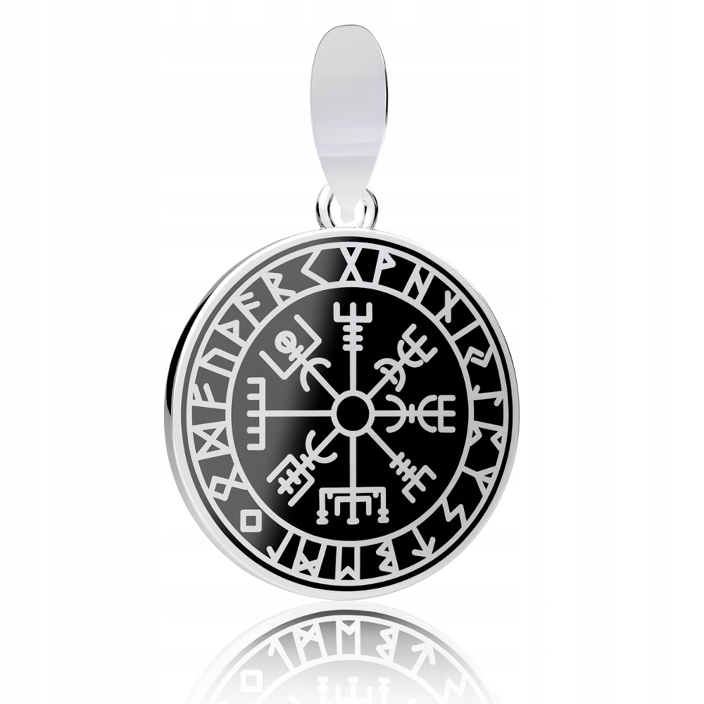 Stříbrný 925 přívěsek – přívěsek na náhrdelník Vegvisir