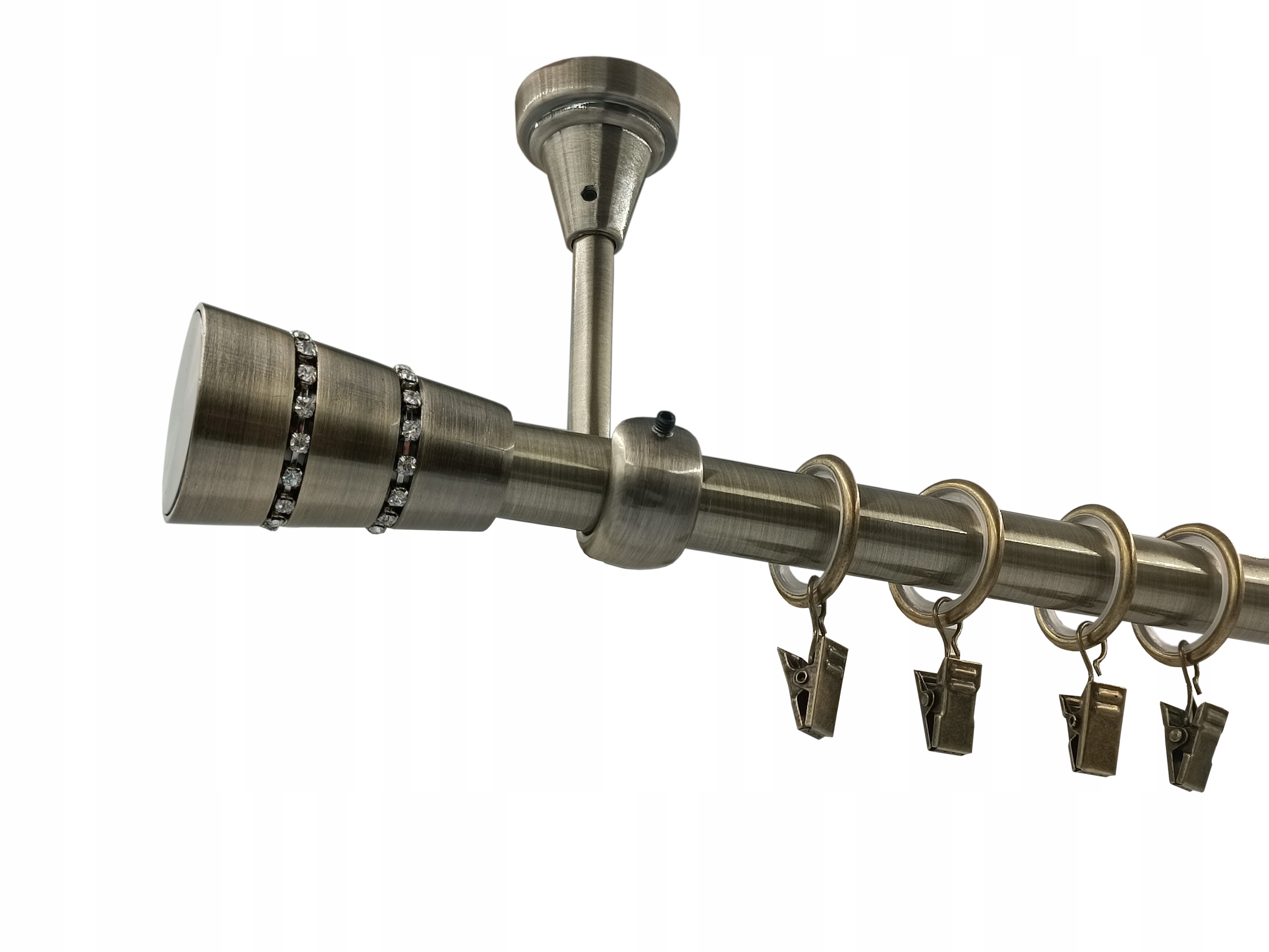 Garnýž Kovový Stropní 19 mm galvanizovaný Zlato Antik 400 cm MIX Koncovek