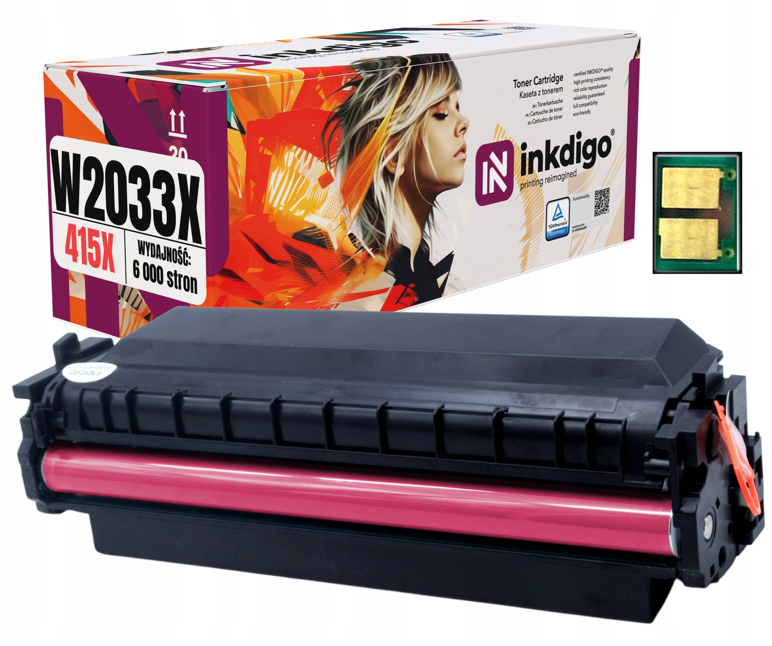 W2033X XL s Čipem – Toner Do Tiskárny Hp Laserjet M479fdn M479fdw M479fnw XL