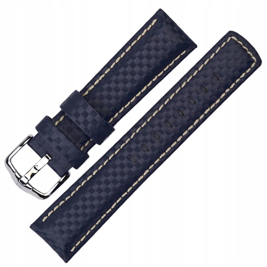 Pásek k hodinkám Hirsch 02592080-2-18 modrý 18 mm