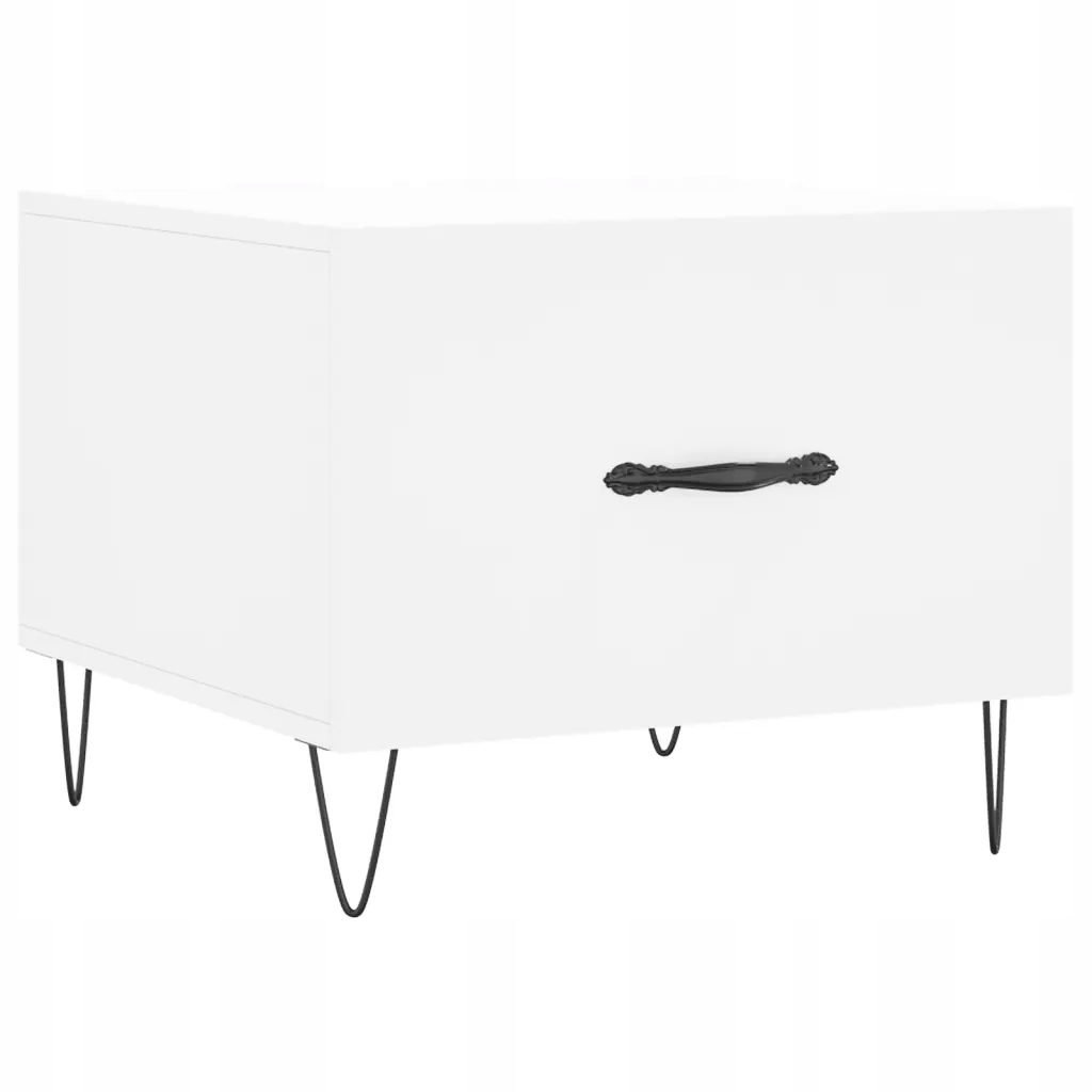 Dřevěný konferenční stolek bílý 50x50x40 cm