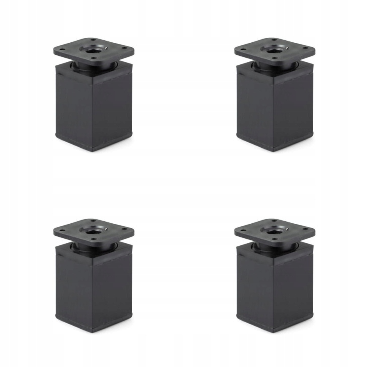 

Nóżki meblowe kwadratowe H-6 cm czarne 4x