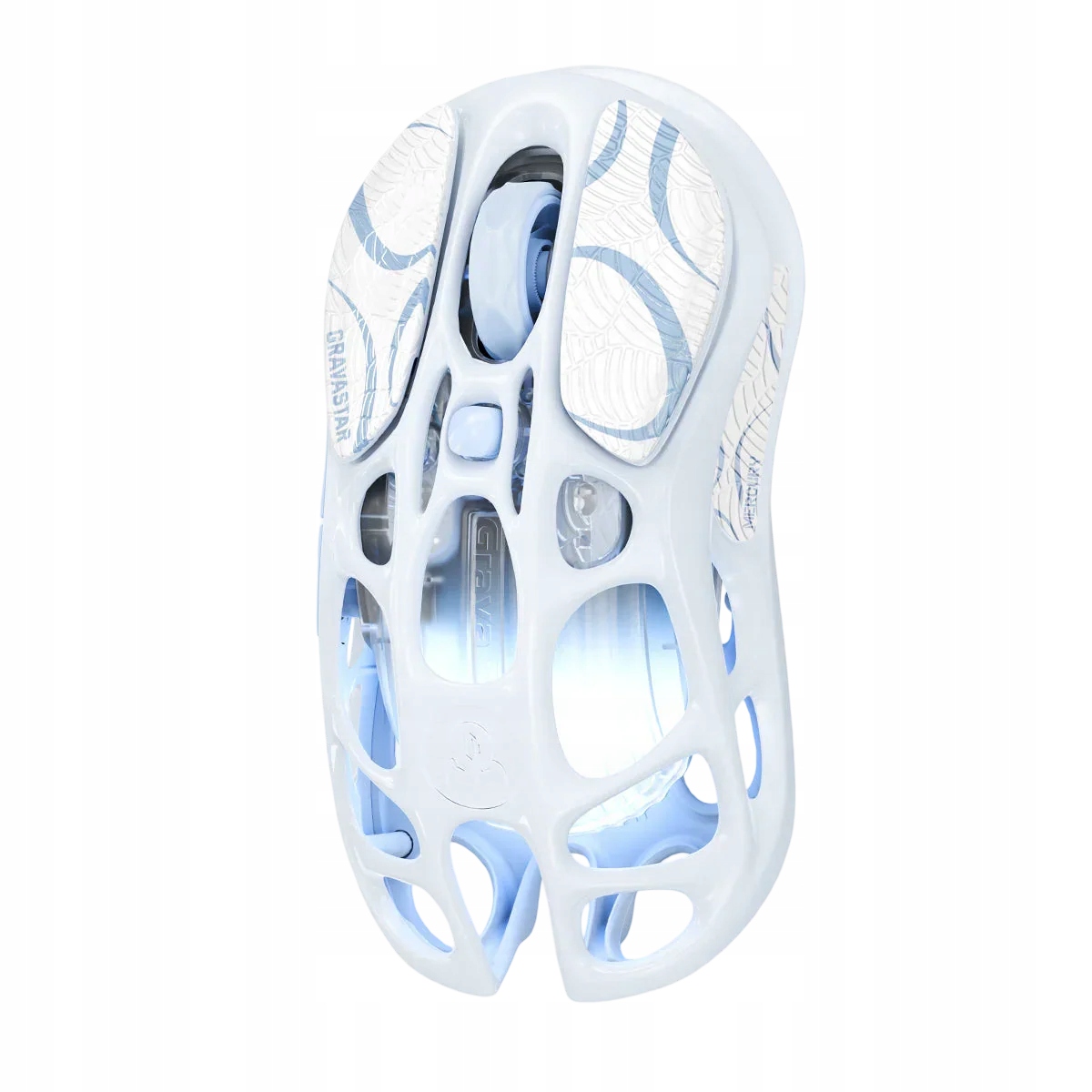 Bezprzewodowa Myszka Gamingowa GravaStar Mercury M1 Pro Ice Blue 2.4 GHz