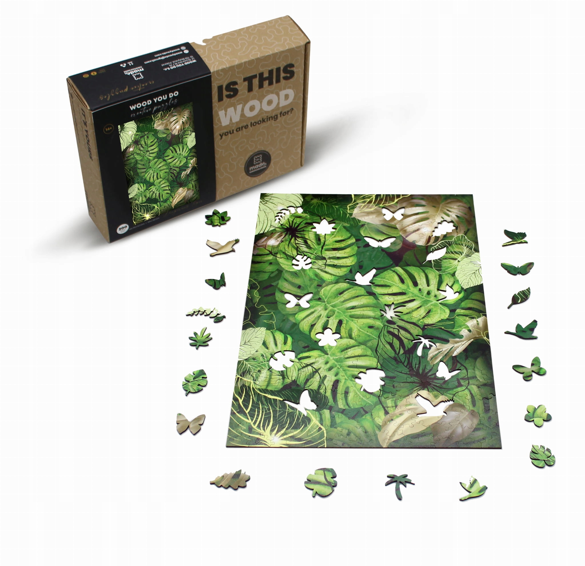 PUZZLE DREWNIANE KWIATY EKO UKŁADANKA MONSTERA 320
