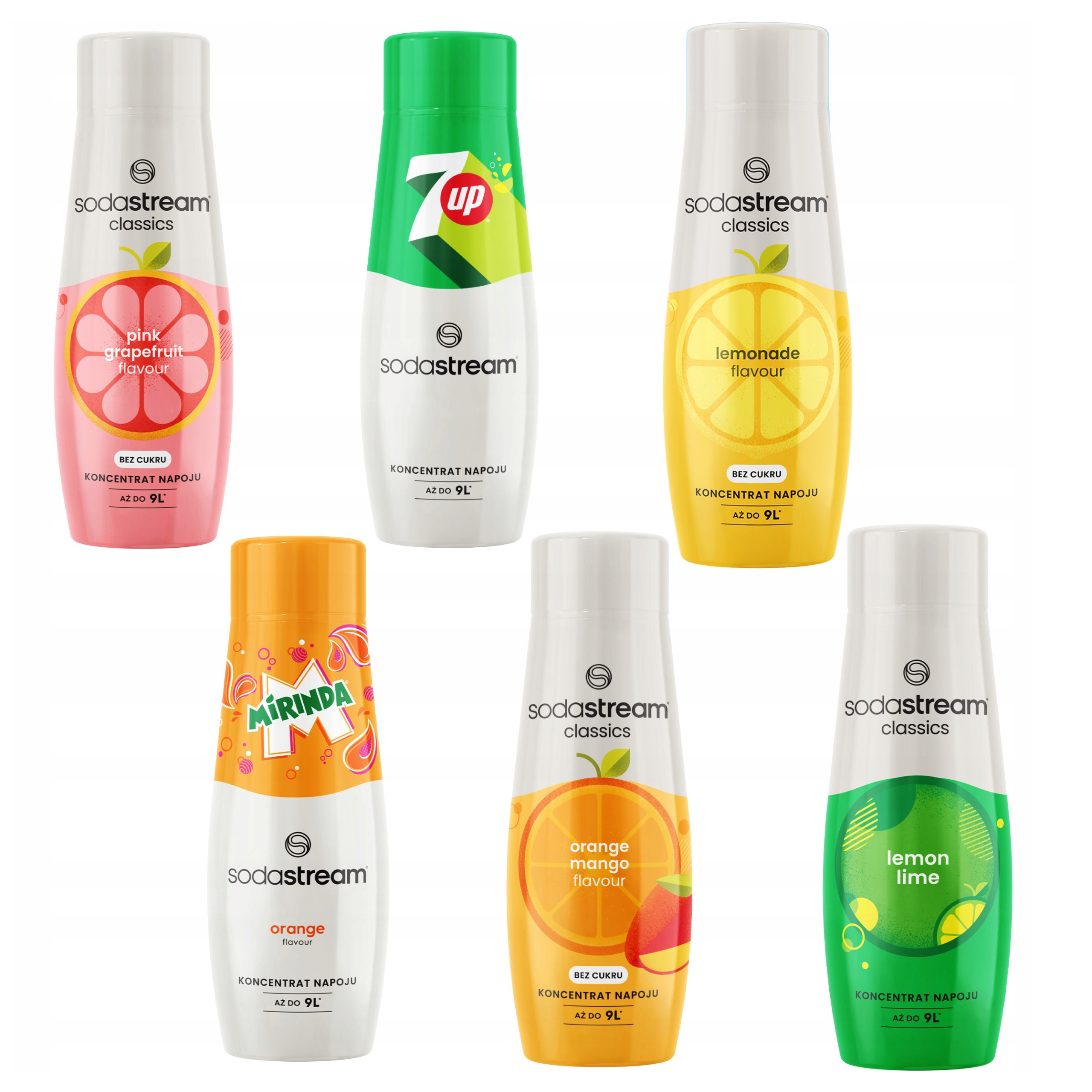 Levně Sodastream Sada koncentrátů sirupu pro saturátor, 6 kusů mix 7UP Mirinda