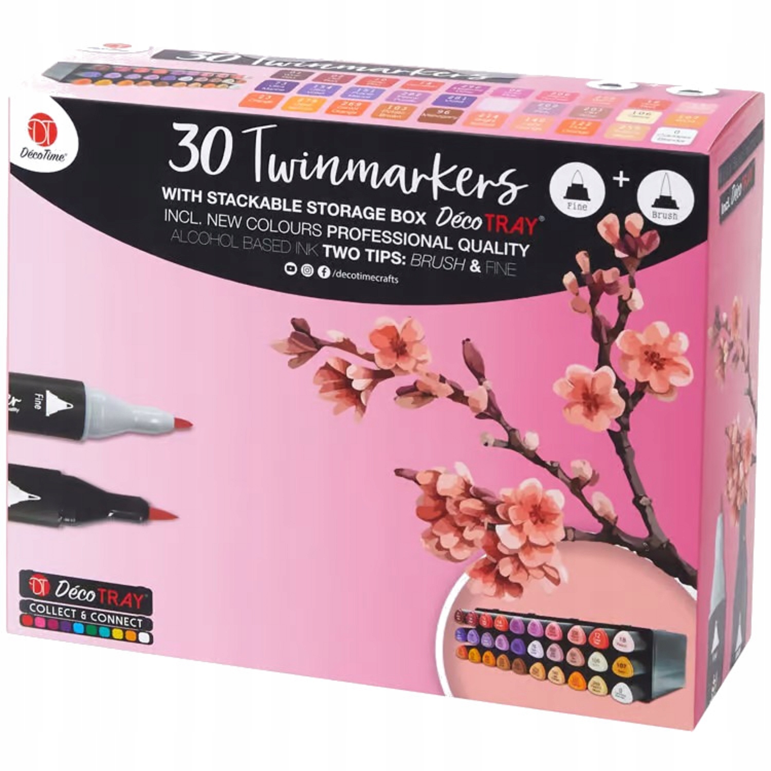 Twinmakery 30 Kusů Deco Time Oboustranné Profesionální Organizér 01-0 MIX