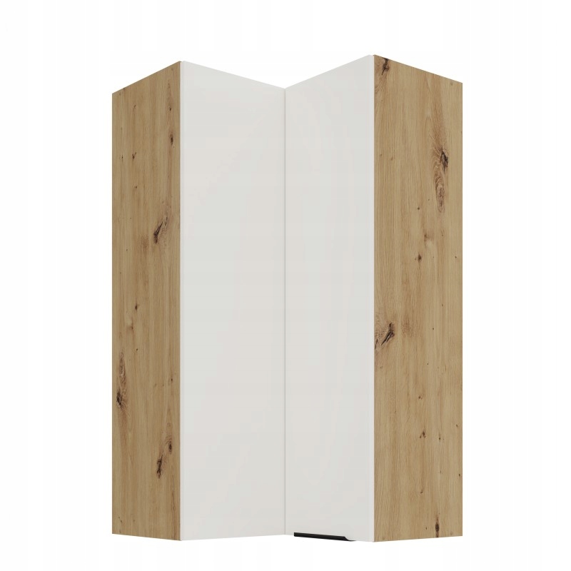 Rohová skříňka 60x60x107,5 Modulo 90° bílá Afm dub artisan 3 police