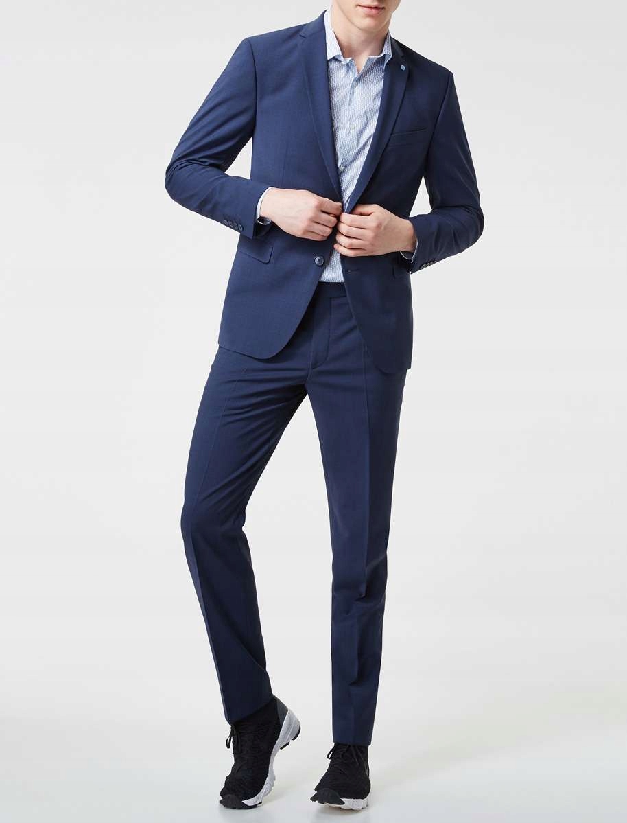 Pierre Cardin Sako Tmavě Modré S Vlnou 44 7CA