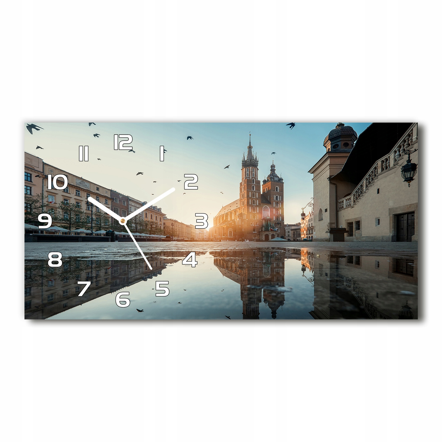 

Zegar ścienny szklany cichy Kraków Polska 60x30 cm