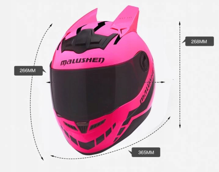 KASK MOTOCYKLOWY kobiecy z USZAMI uszy L Producent A-Pro