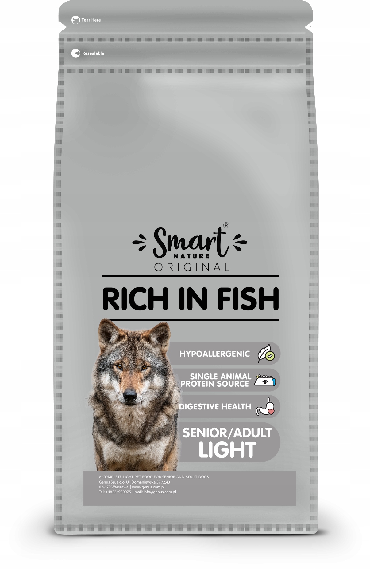Smart Nature Original Senior Fish 12 kg Monoproteinové krmivo pro psy s nadváhou