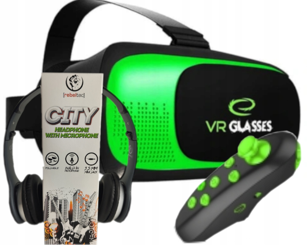 Gogle VR Dla Syna Wirtualne 3D Na Prezent+Pilot