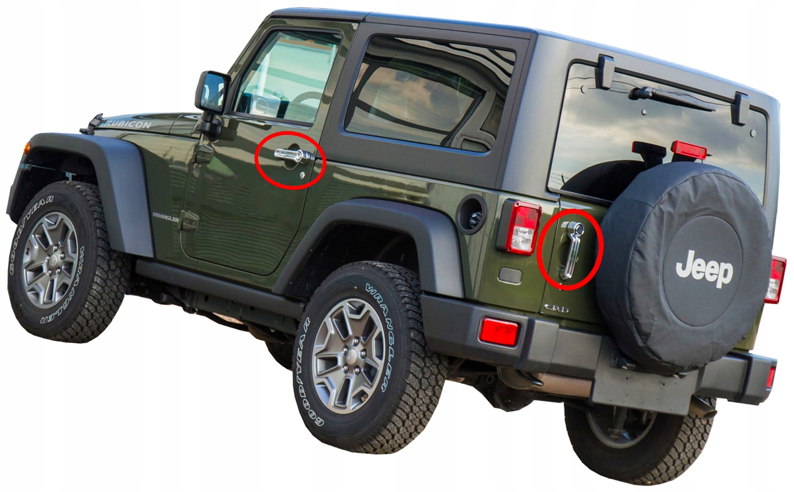 КРИШКИ ДВЕРНИХ РУЧОК 2007 + JEEP WRANGLER JK