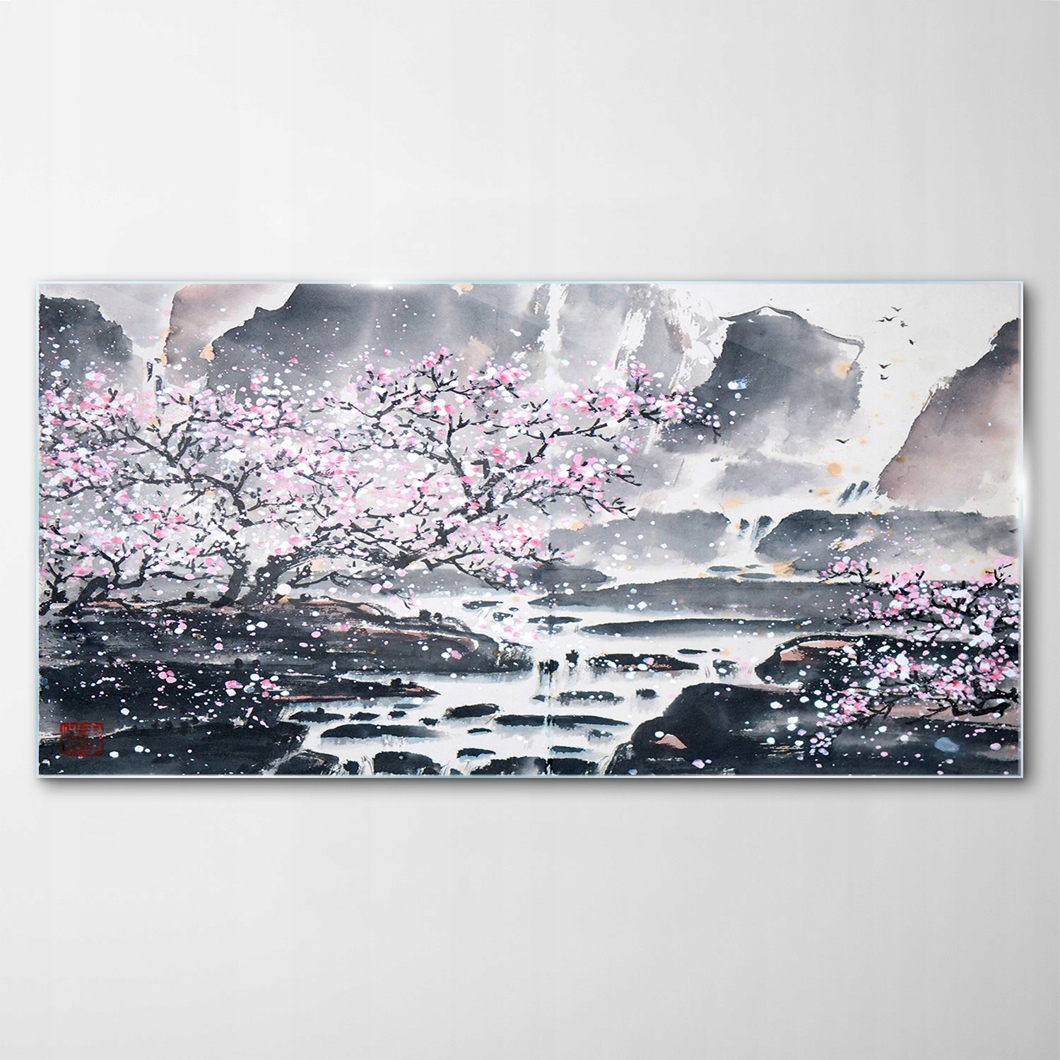 

Obraz na Szkle Dekor Sztuka Wiśnie Drzewa 100x50