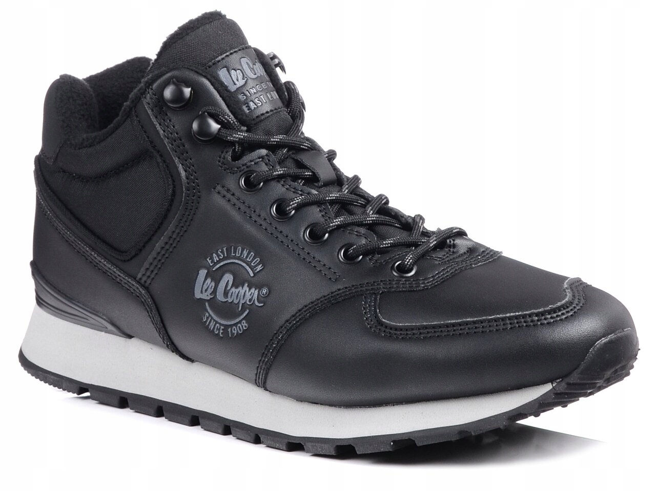Buty zimowe sportowe męskie za kostkę ocieplane Lee Cooper 3060M czarne 40