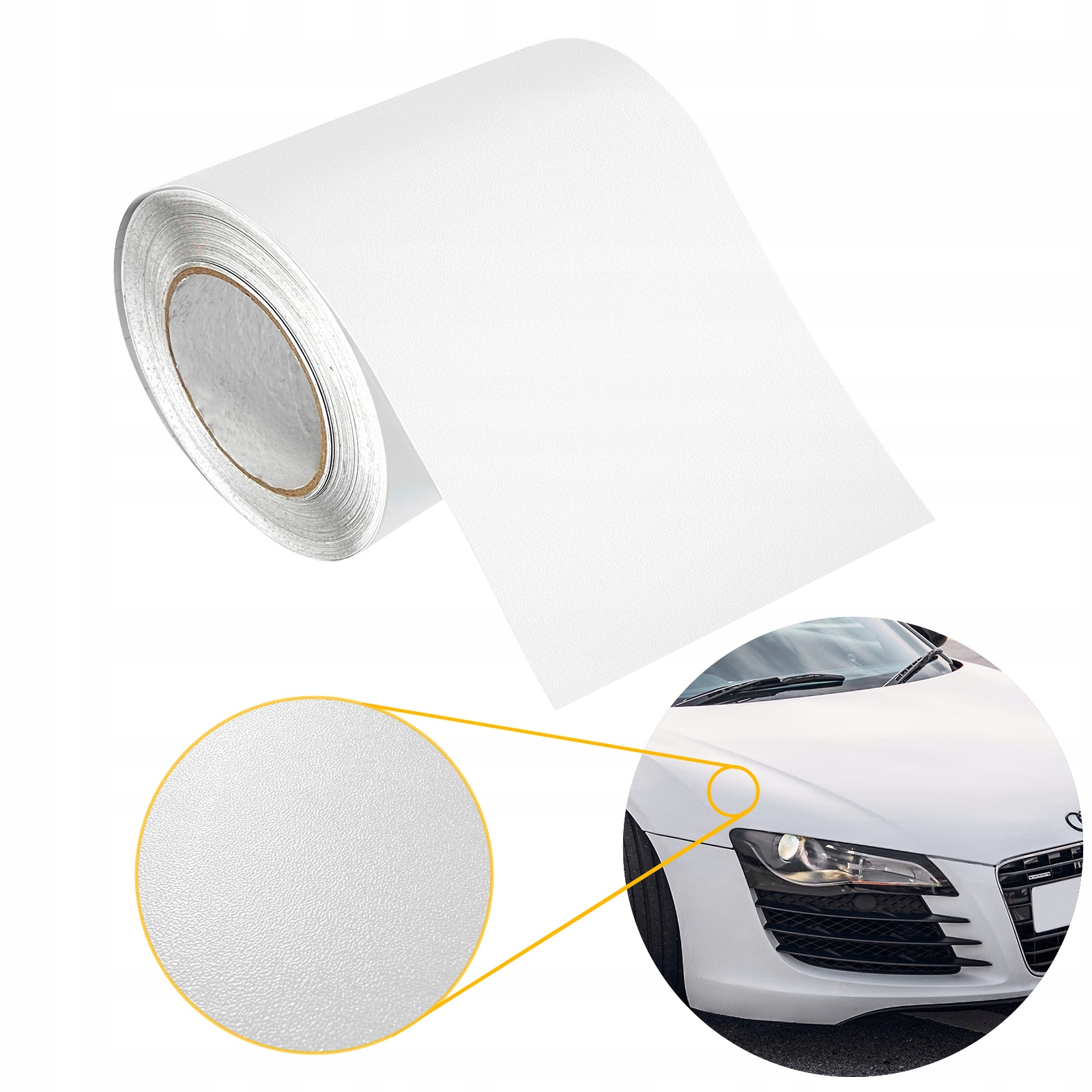 Dekorativní ochranná dýha Tuning Aut Fólie na prahy Karoserie Bílá Matná