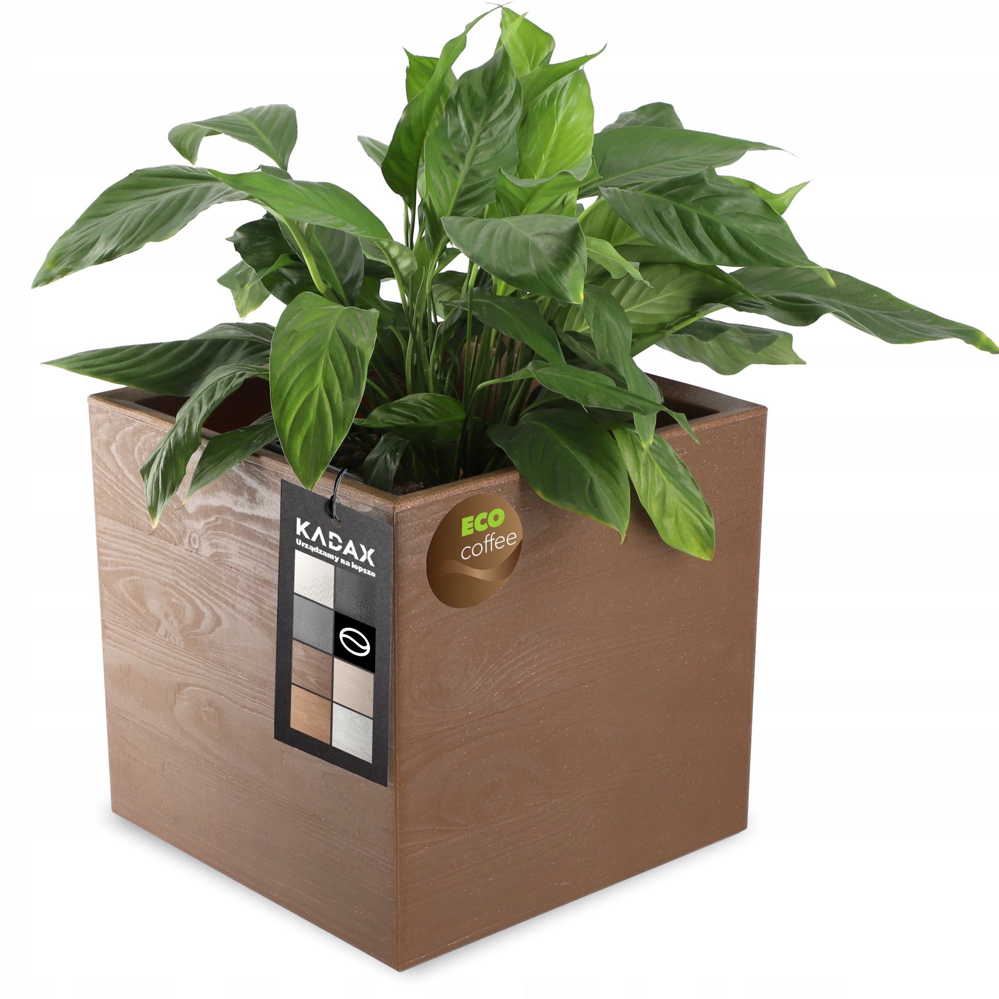 

Doniczka Donica Na Kółkach Eko 40x40CM Ciemny Brąz