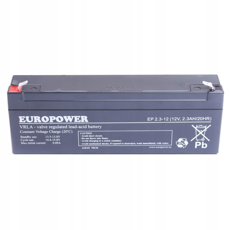 Akumulator 12V 2,3Ah Europower
