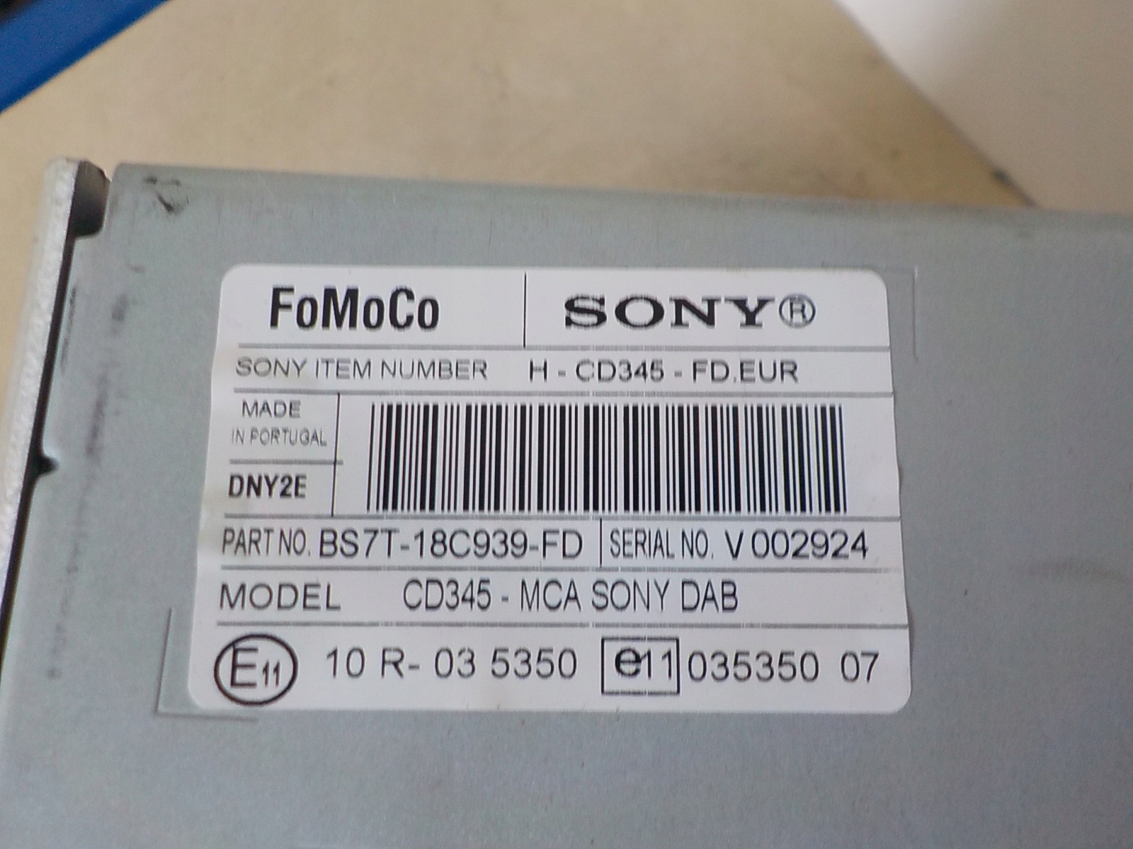 FORD S-MAX e mk1 RADIO BS7T-18C939-FD NP1