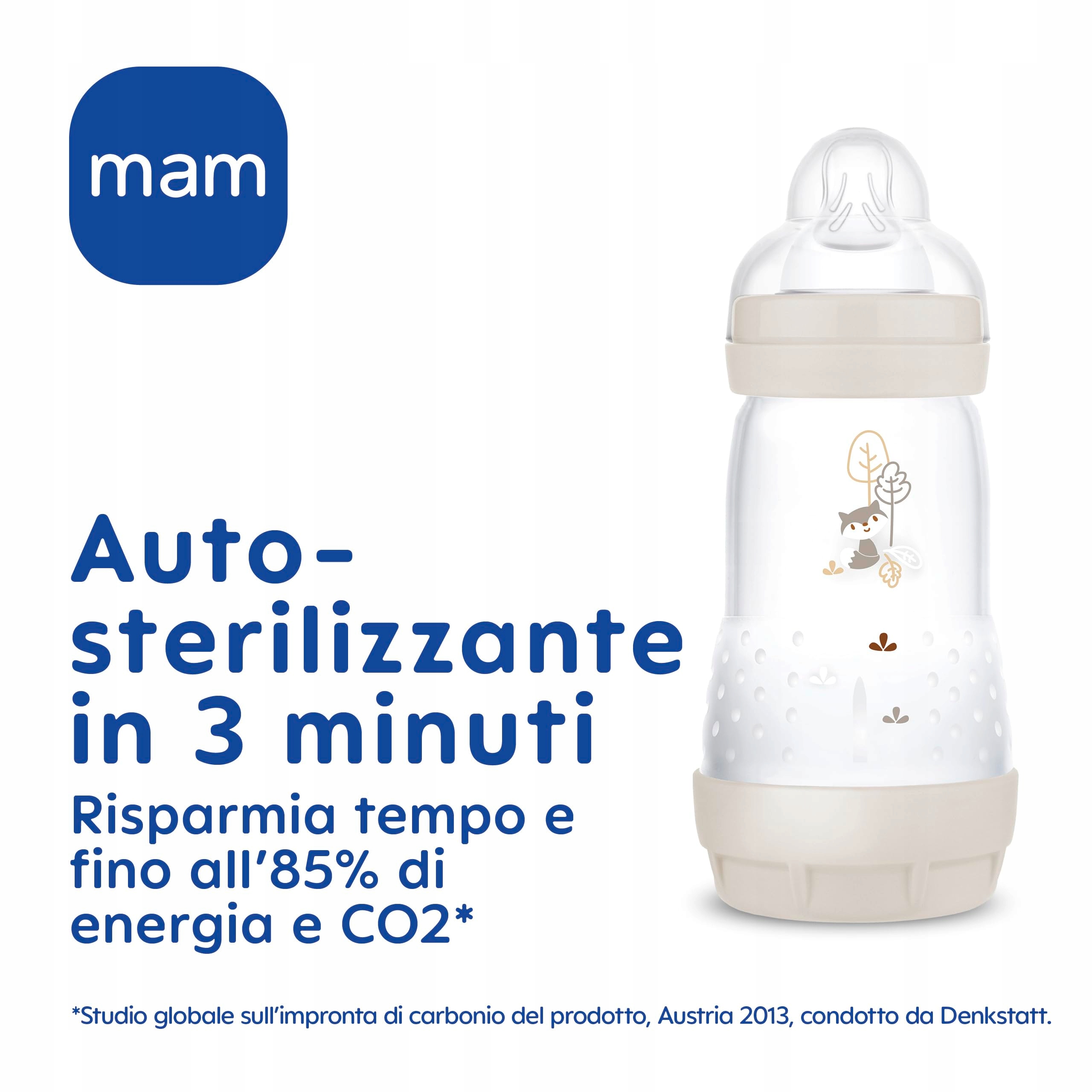 MAM Easy Start Antykolkowa Butelka Dla Niemowląt 2 Sztuki 260 ml Neutralna — miniatura 6
