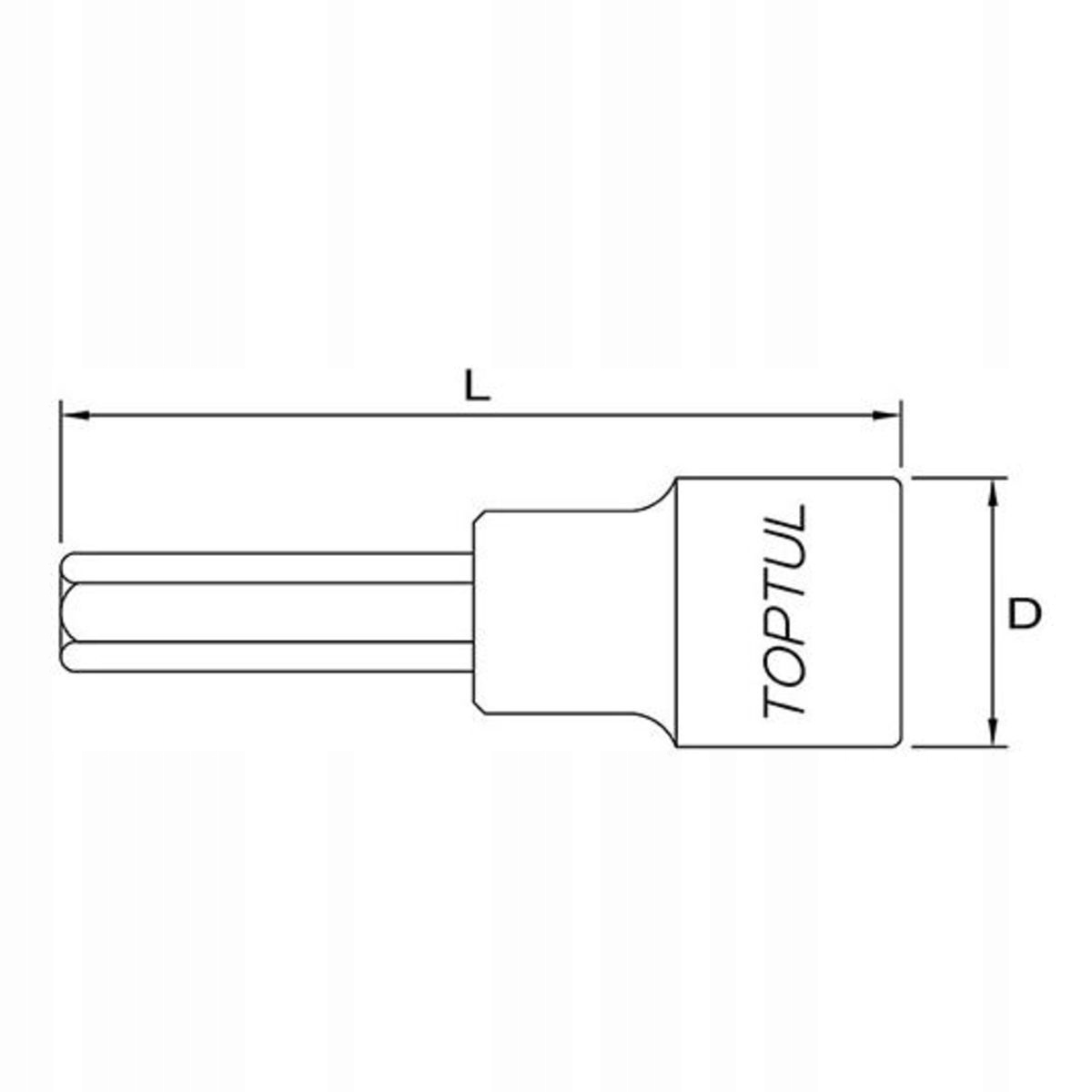 Nasadka trzpieniowa 1/2'' HEX 5mm TOPTUL BCWA1605 Marka Toptul