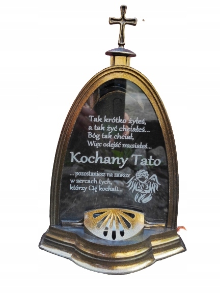 

Znicz Led Kochany Tato Grawer Duży Złota