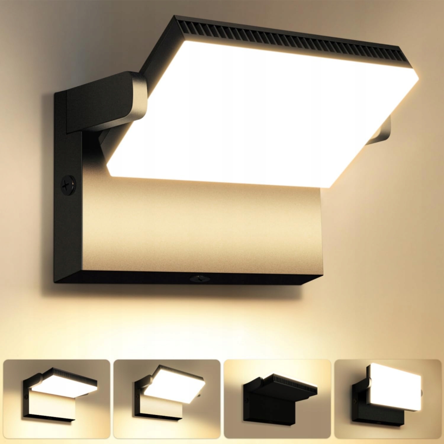 Led lampa Kingwen 120W 3000K otočná o 360° zvonku IP65 čierna