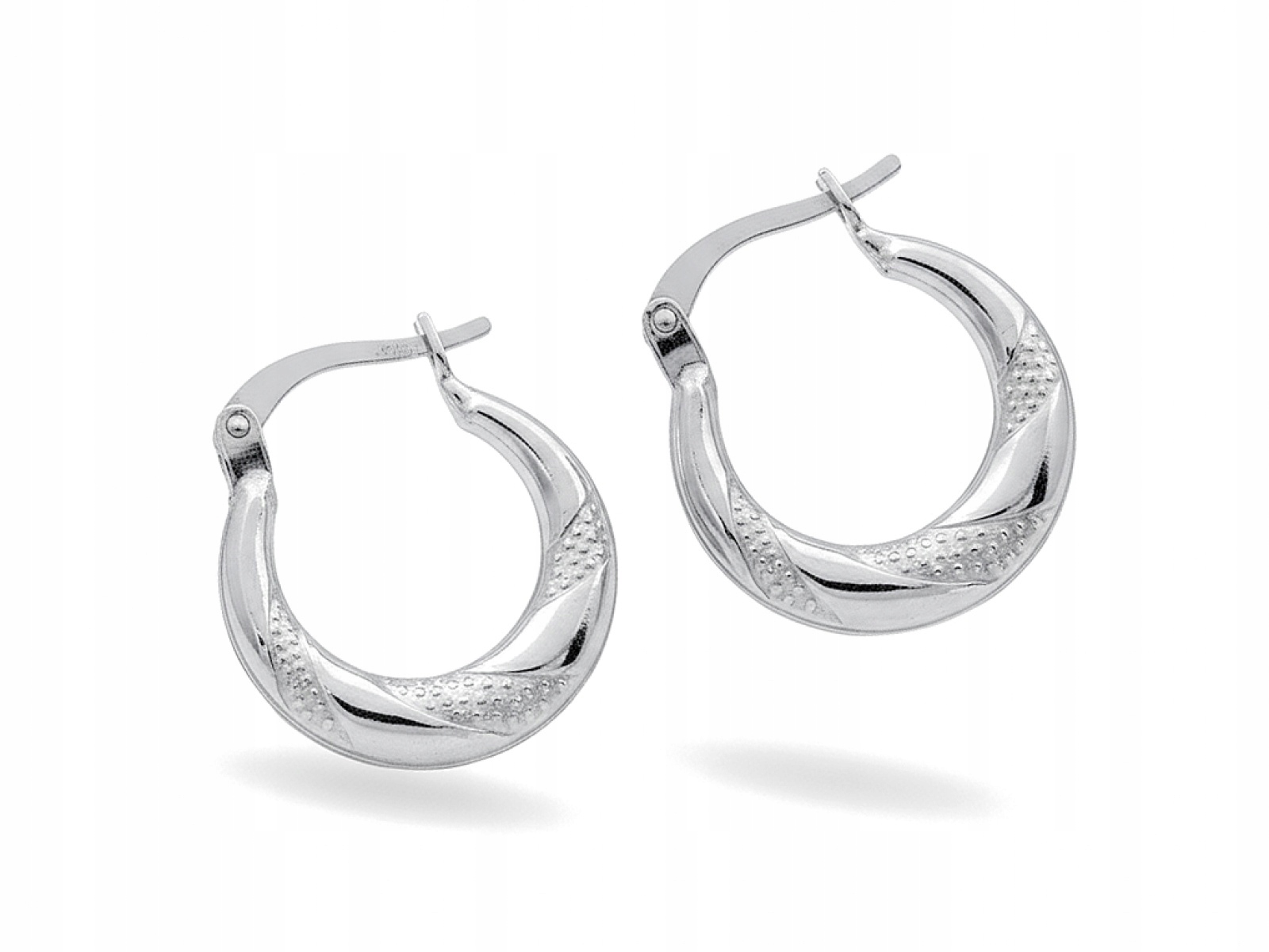 Stříbrné náušnice 925 Kolečka se zdobením, anglické zapínání od klenotníka