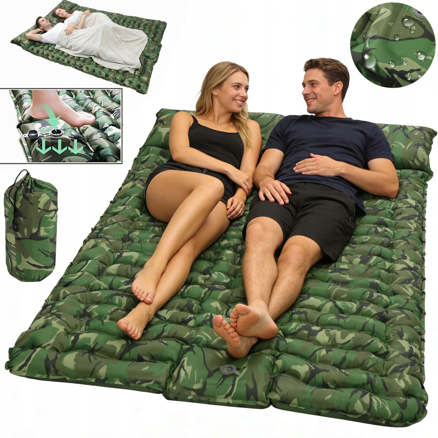 Samonafukovací Turistická Kempingová Podložka Pod Stan 200*133 CM Ultralehká