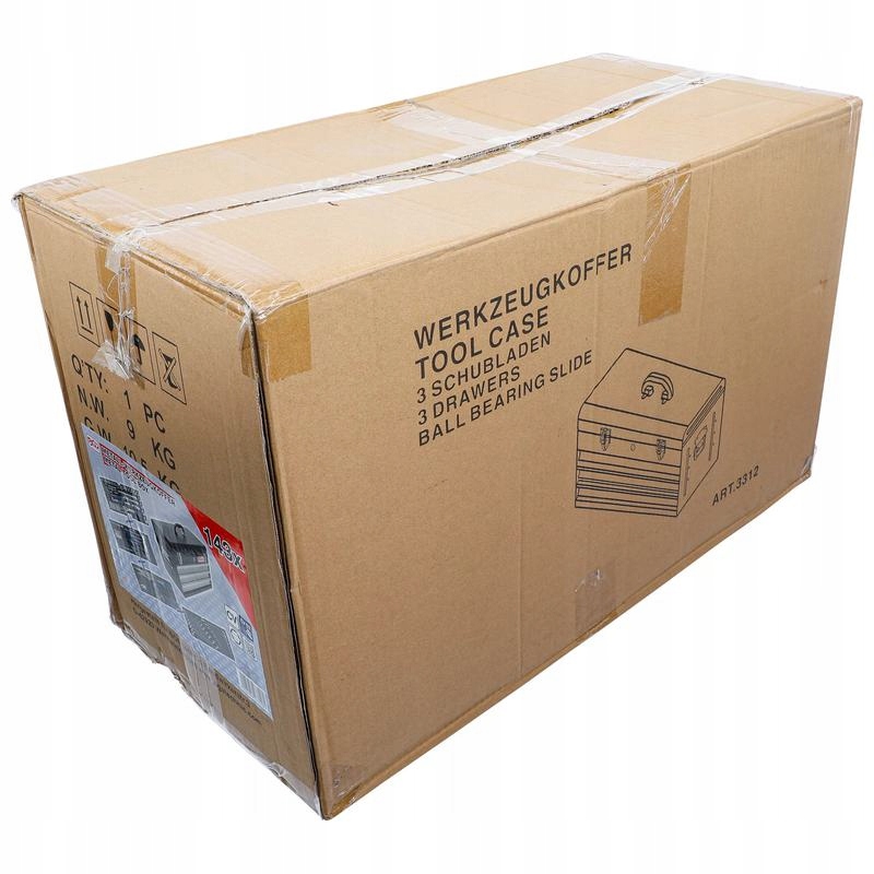 Kovový kufr na nářadí se 3 zásuvkami a 143 nástroji, Bgs 3318