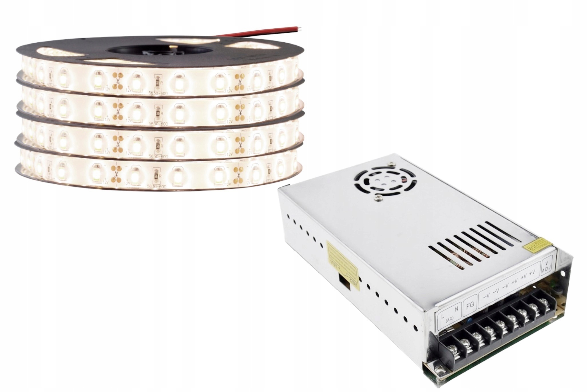 Set Led pásik 5630 IP65 vodotesný, neutrálne podsvietenie stropu 20 m