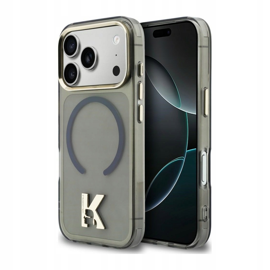 Pouzdro pro iPhone 17 Pro Max Karl Lagerfeld IML K Head Logo černé