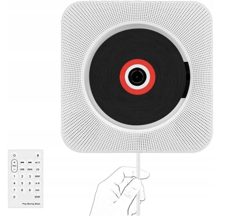Přenosný CD přehrávač s Bluetooth reproduktorem a rádiem