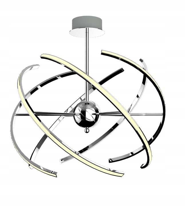 

Lampa Wisząca Sufitowa Plafon Led Nowoczesna Chrom
