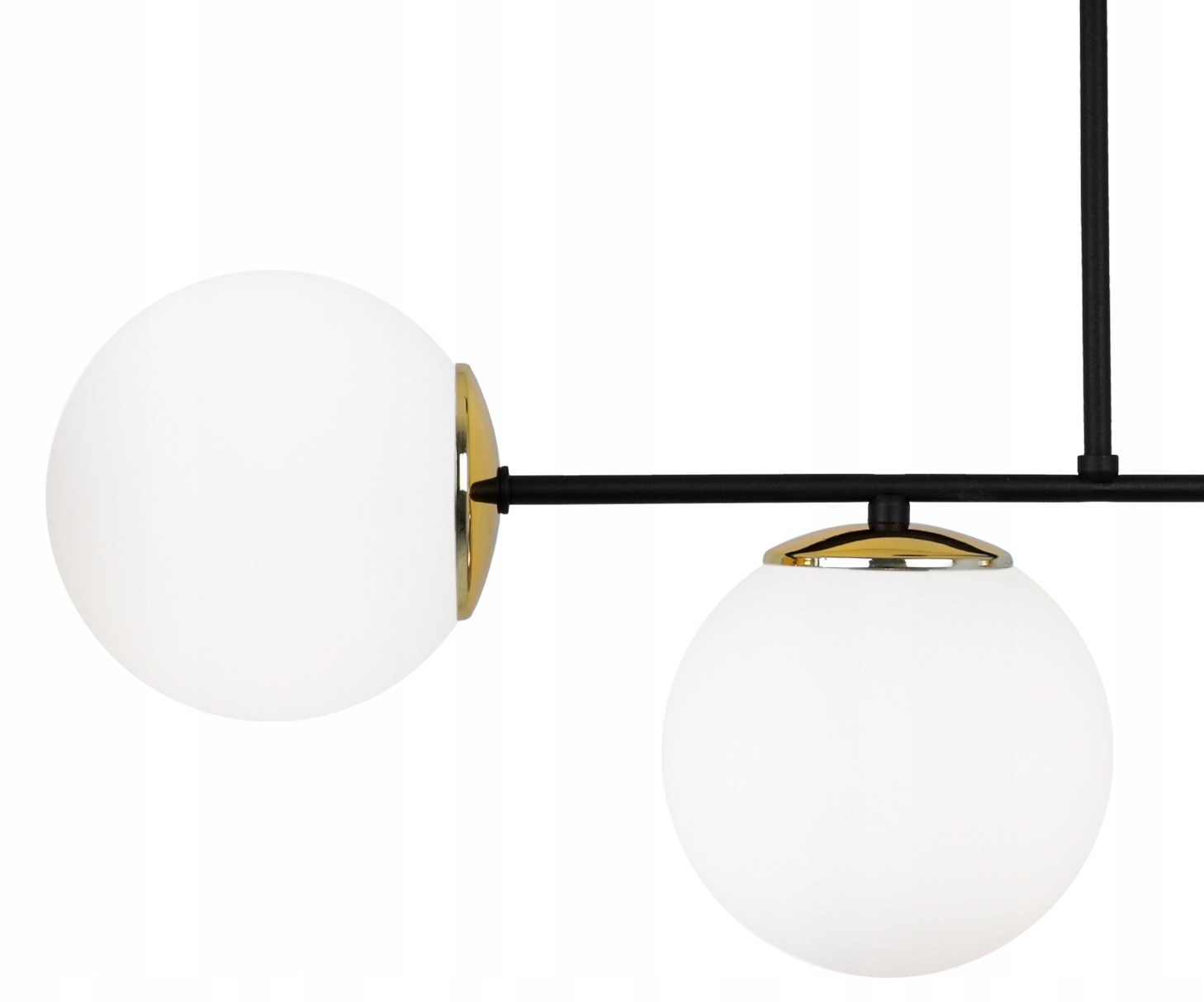 LAMPA SUFITOWA WISZĄCA ŻYRANDOL BIAŁE SZKLANE KULE Zasilanie sieciowe