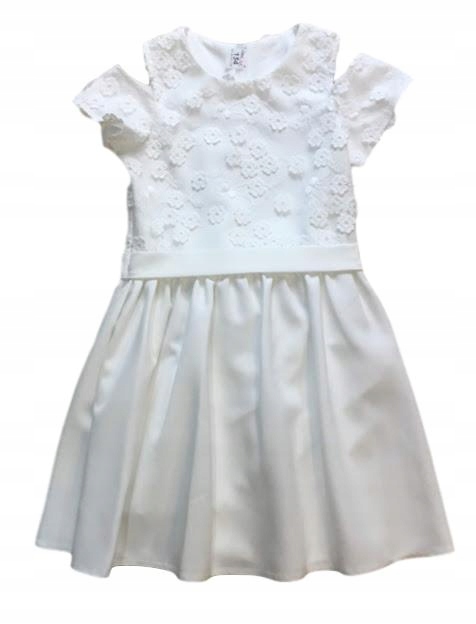 

Sukienka okolicznościowa ecru komunia rozm.146