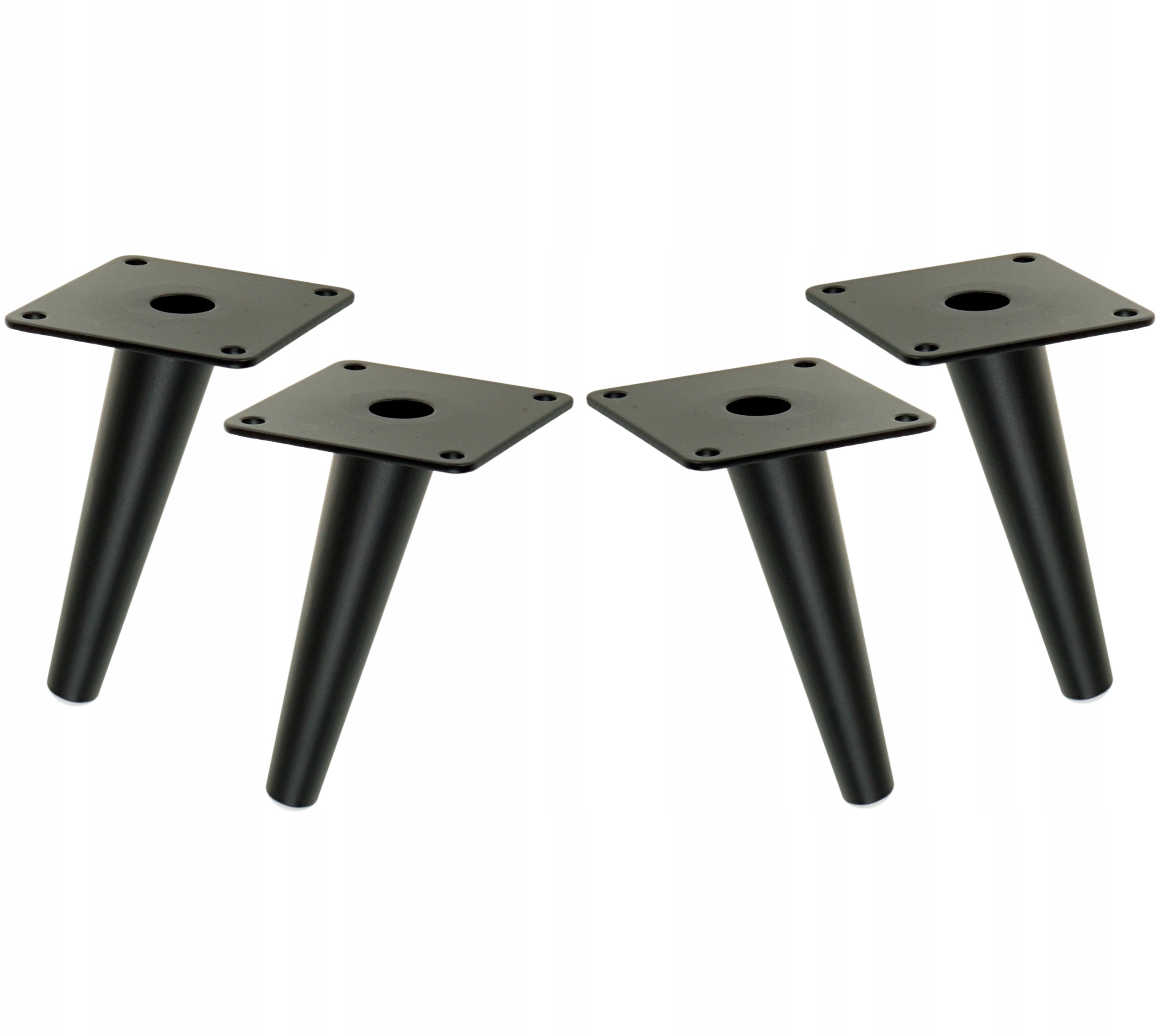 

4 x Noga stalowa skośna stożek 10 cm z blachą