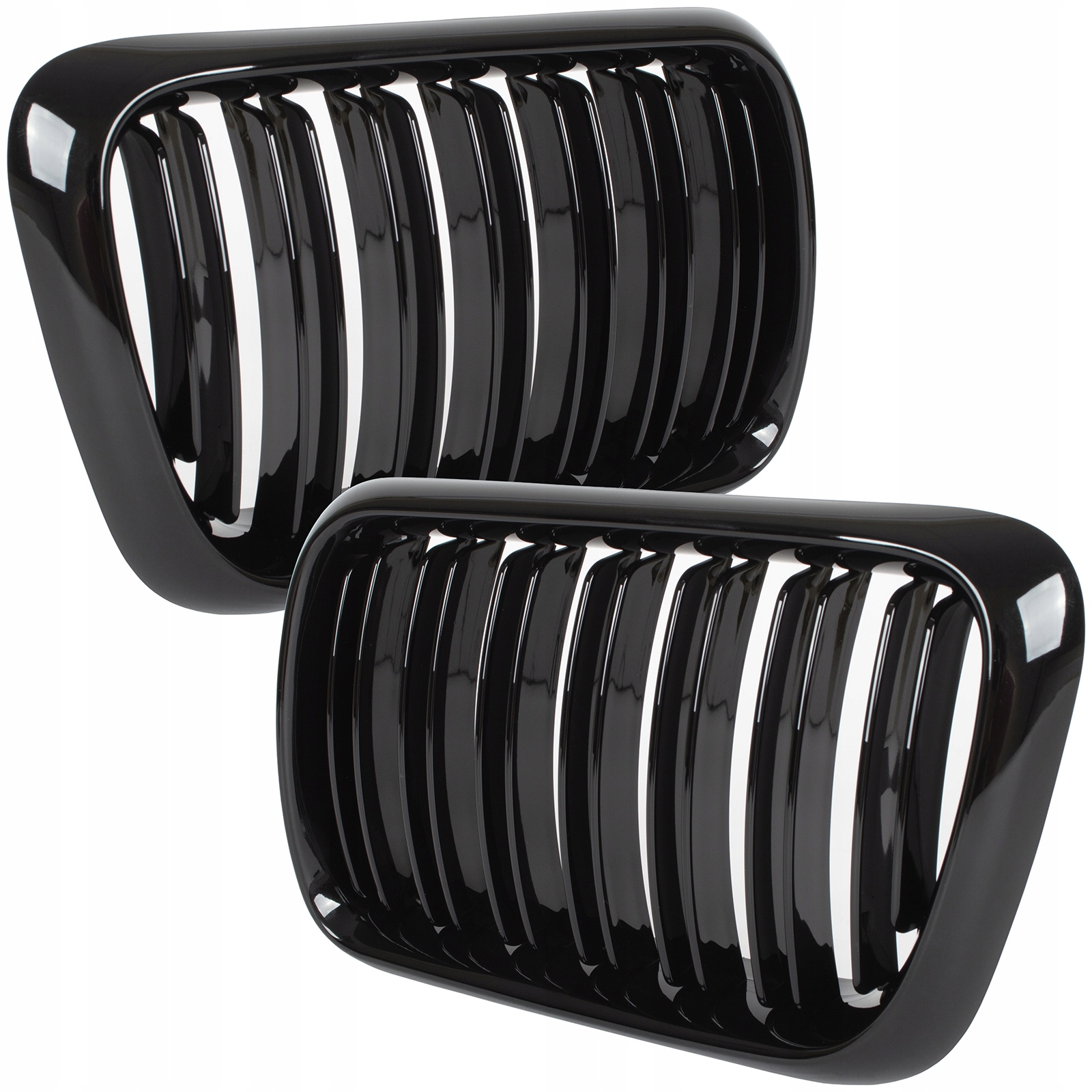Ledvinový gril atrapa mřížka Černá dvojitá žebra pro Bmw 3 E36 Lift