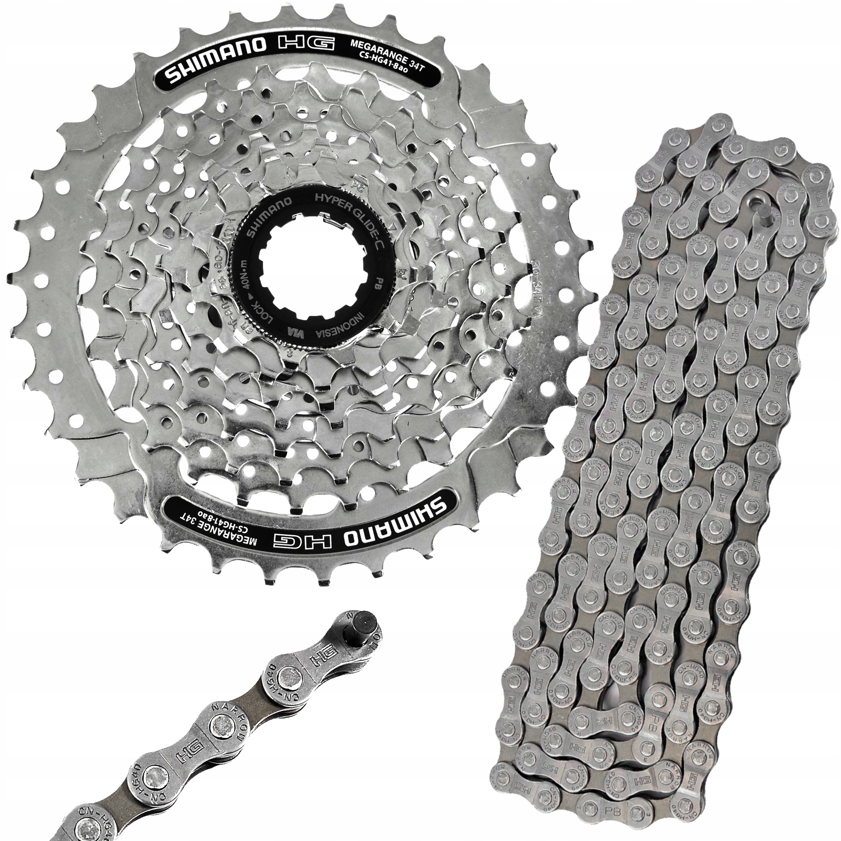 Sada Cyklistická kazeta Shimano Acera CS-HG41 8 ř. 11-34 řetěz CN-HG40