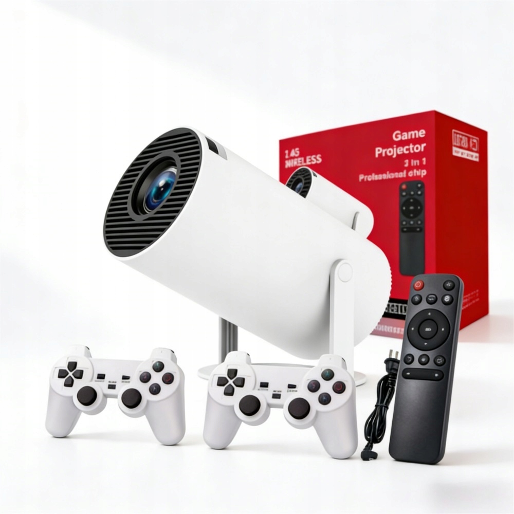 Led Projektor Kulatý 4K Přenosný 2 Pady Hry Android Pilot Wifi