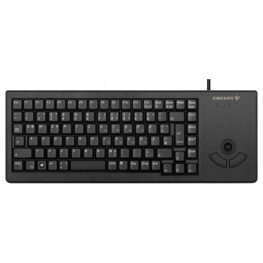 Cherry Switch Mechaniczna Klawiatura G84-5400XS Usb Trackball 500dpi Czarna