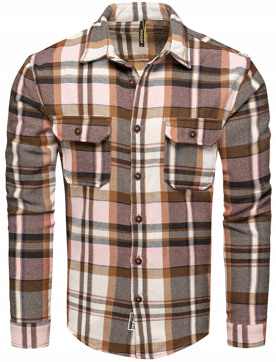 Męska koszula flanelowa w kratę - XL