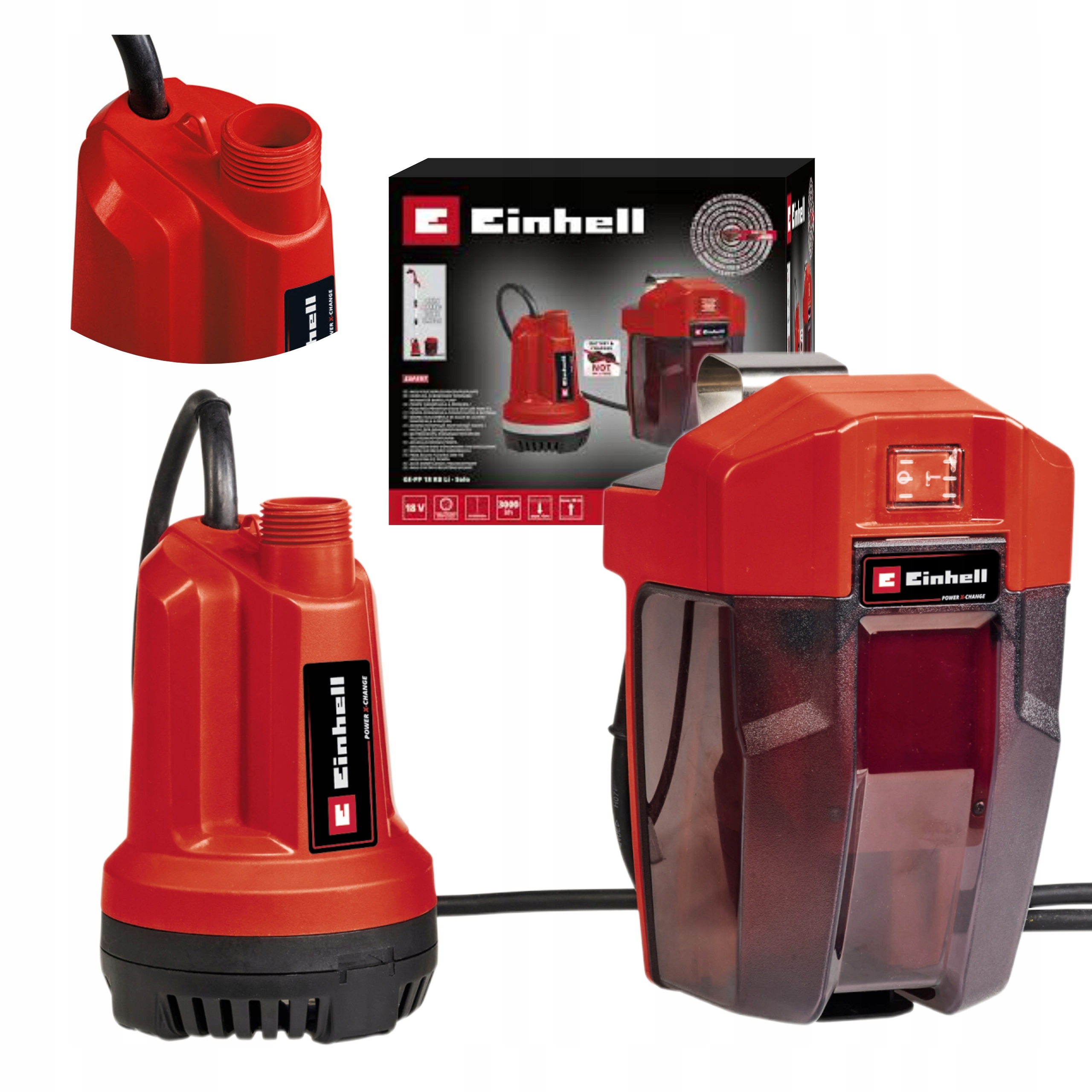 Einhell Akumulátorové Ponorné Čerpadlo 18V Na Čistú Vodu 5000L/H Ge-sp 18 Li Solo