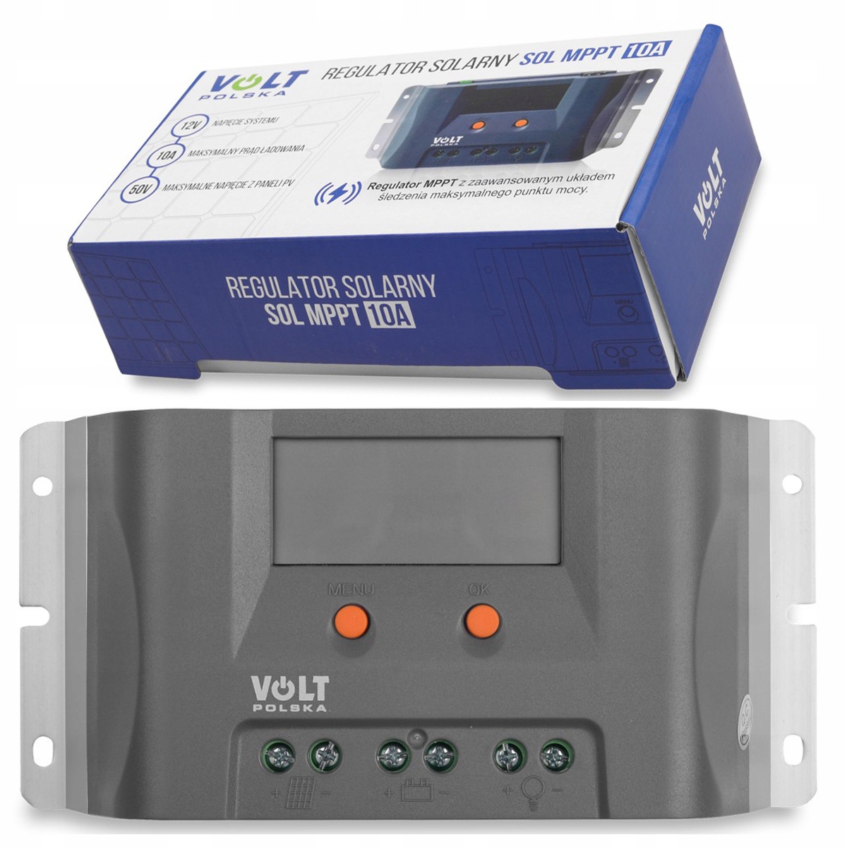 Solarny Regulator Ładowania Mppt 10A 12V Volt Polska Oryginał