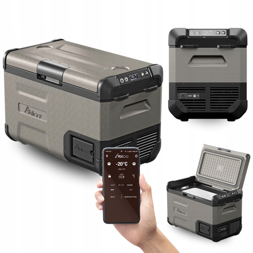 Lodówka Kompresorowa Przenośna Yolco FCX25 Kremowa Bluetooth 25L Cream Usb